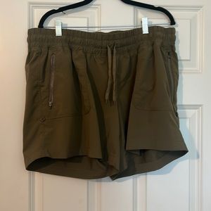 Olive green Ascend hiking shorts